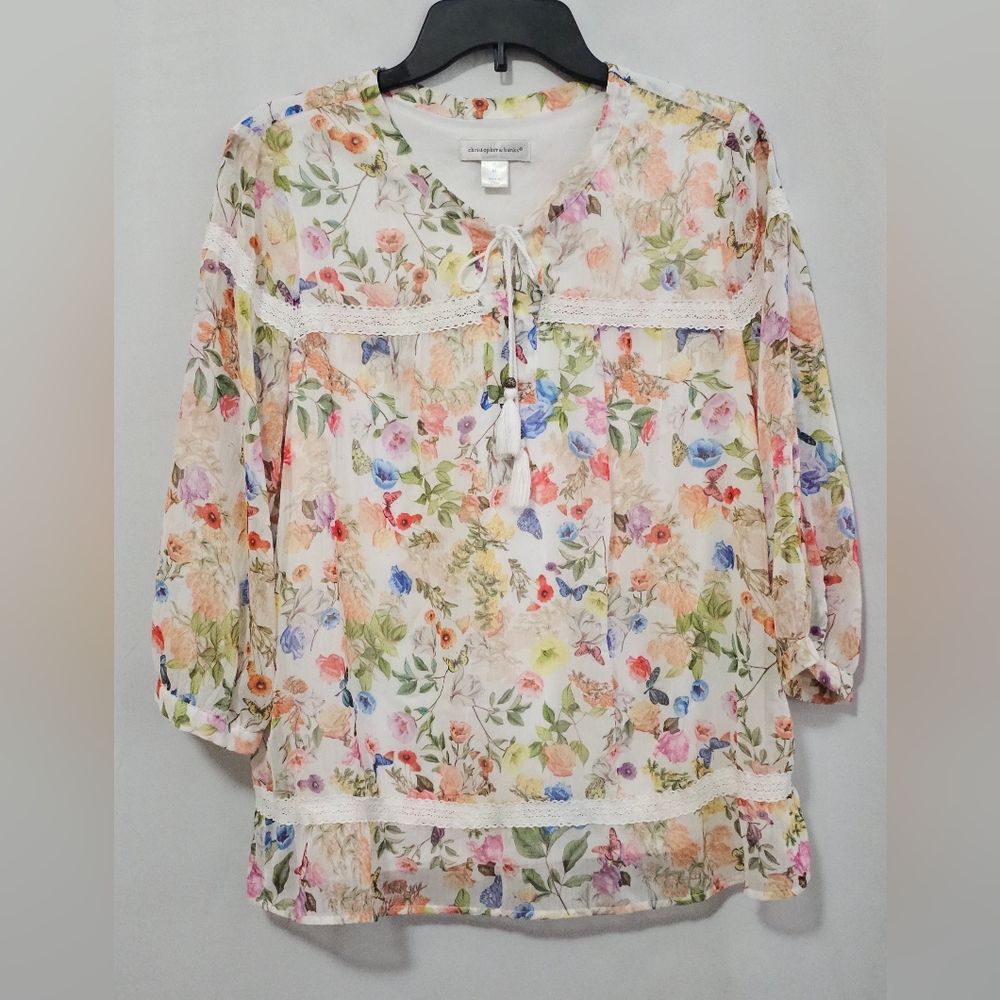 Christopher & Banks Floral Blouse